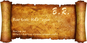 Bartos Rózsa névjegykártya
