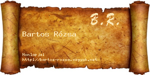 Bartos Rózsa névjegykártya
