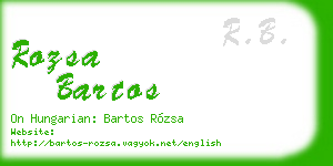 rozsa bartos business card